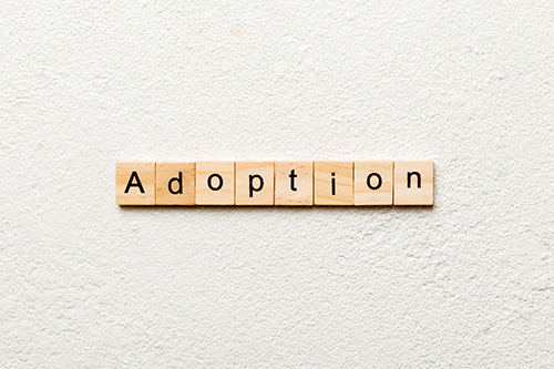 image of tiles that spell adoption