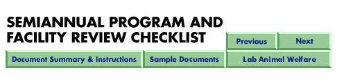 Semiannual Program and Facility Review Checklist