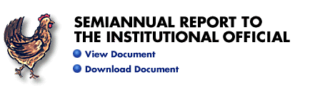 [Sample Report to the Institutional Official]