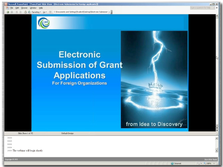 Electronic Submission of Grant Applications