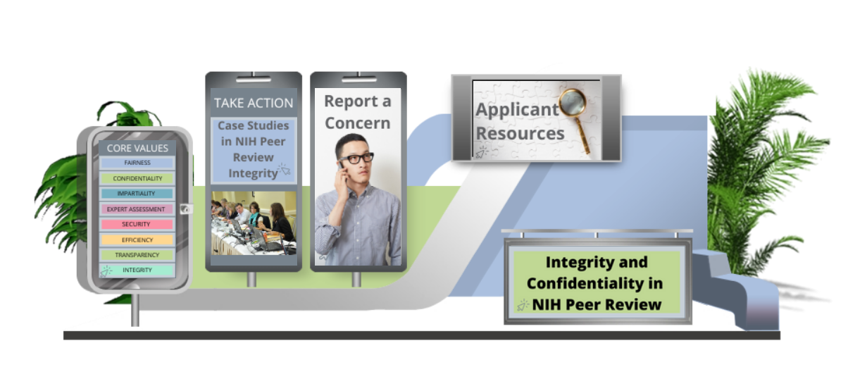 integrity and confidentiality in NIH Peer Review booth screenshot