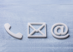 Phone email contact icons