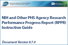 Nih r01 final progress report instructions for schedule