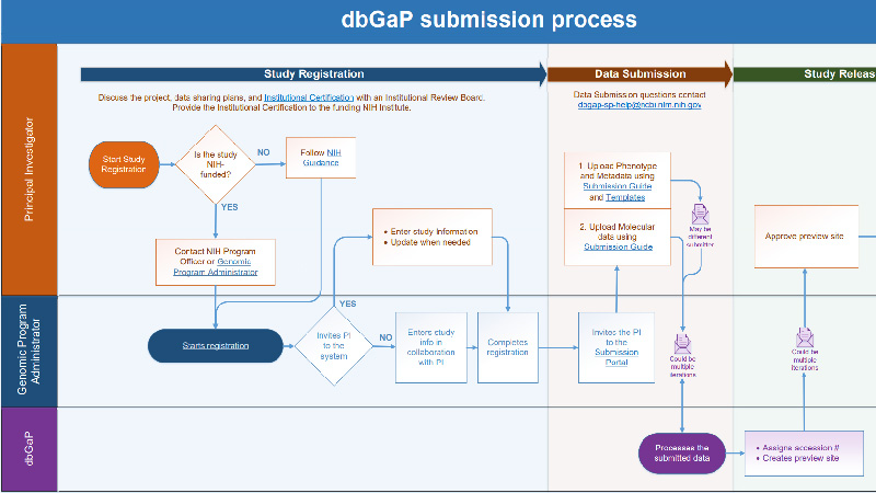 dbGap submission process infographic